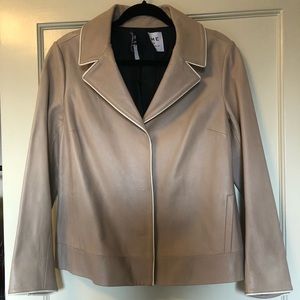 Frame tan leather jacket.